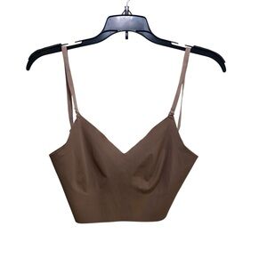 YG Collection Nude Adjustable Back Straps Wireless Bralette Bra L Strapple